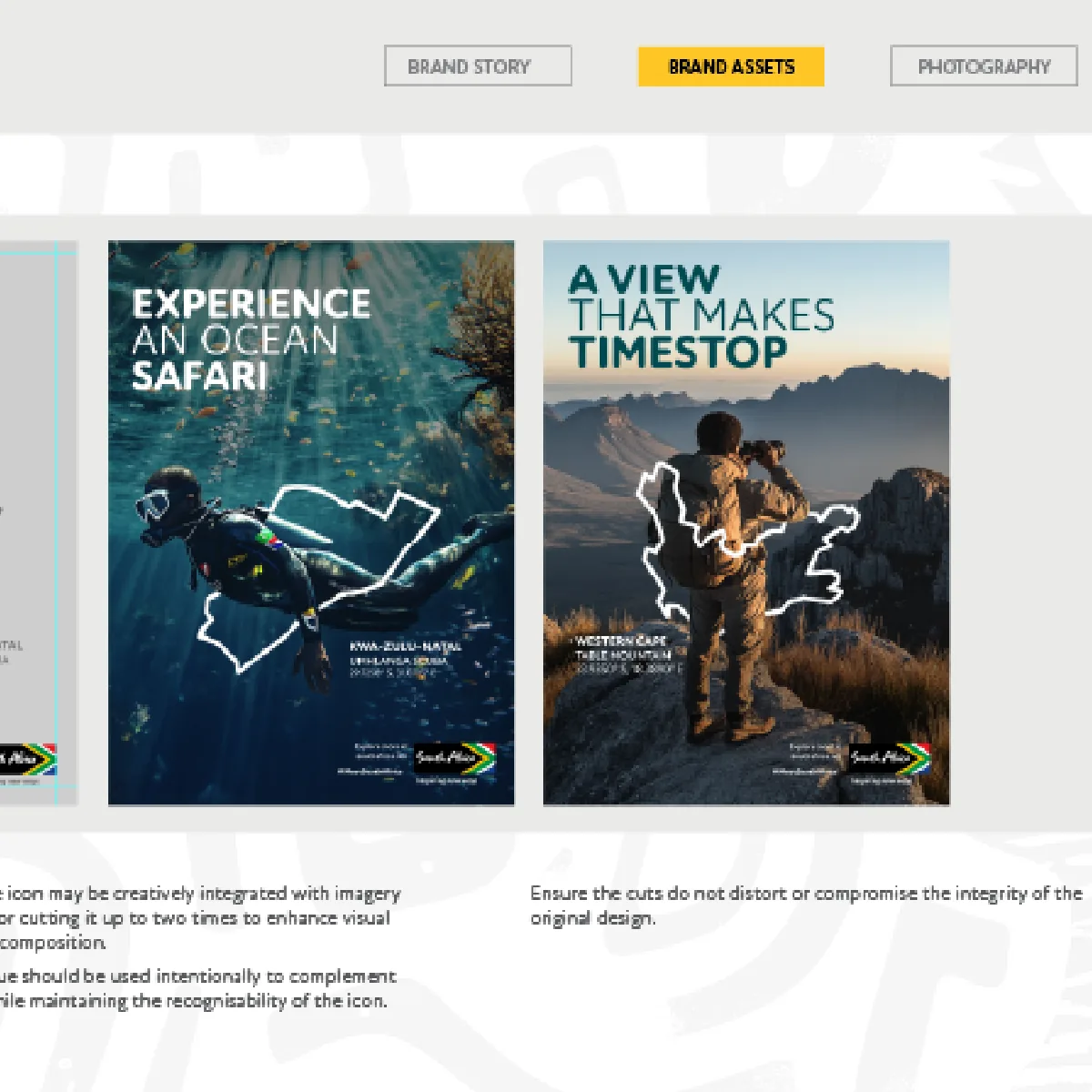 South African Tourism, From brief to Brand Code in four weeks. — Brand assets